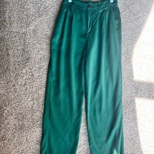 LOFT Green wide leg trouser